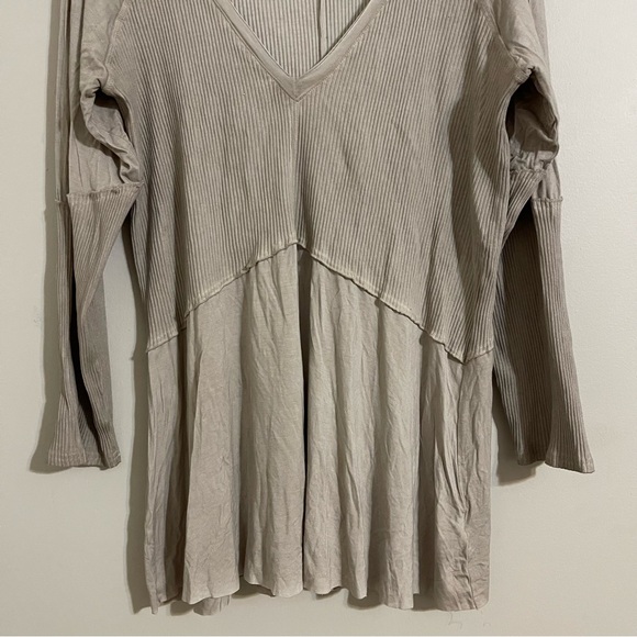 Pol Green Moss Ribbed Long Sleeve Top Tunic xl - Picture 2 of 11